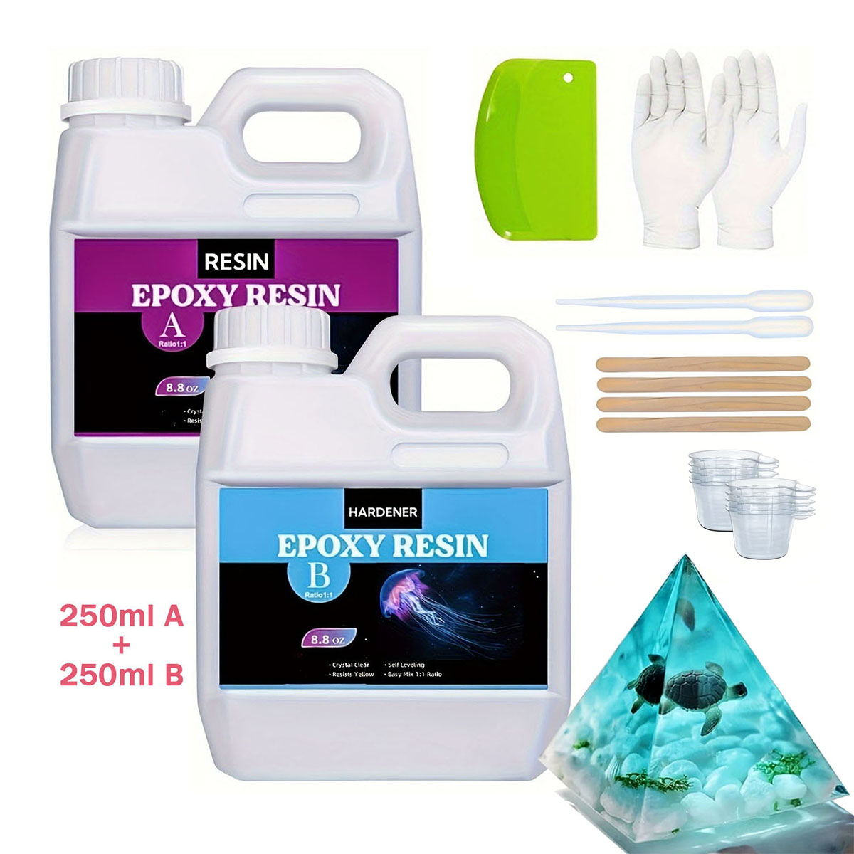 Resin Kit Cast - مجموعة راتينج الصب الشفاف الكريستالي 125