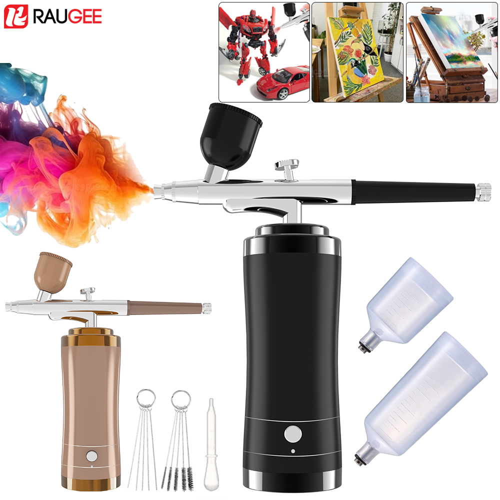 Airbrush Compressor Kit - مجموعة البخاخة اللاسلكية مع ضاغط مسدس