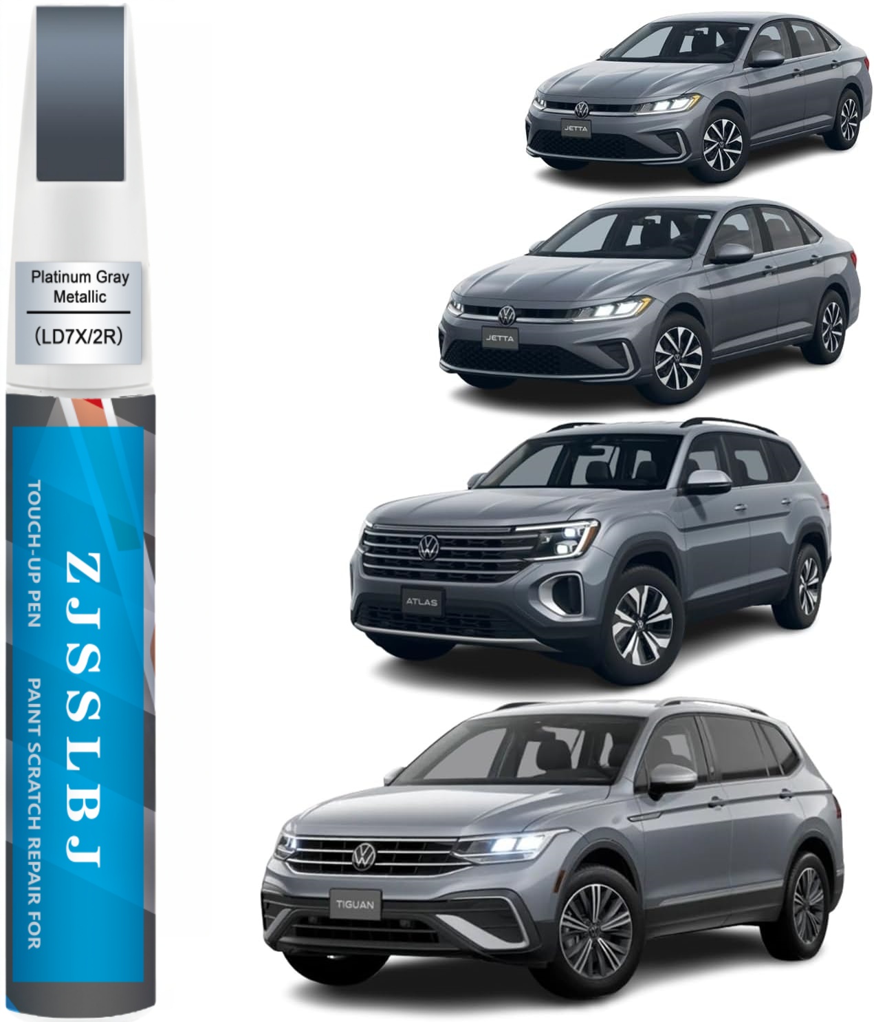 Metallic Paint Set - طلاء إصلاح خدوش السيارات (رمادي بلاتيني