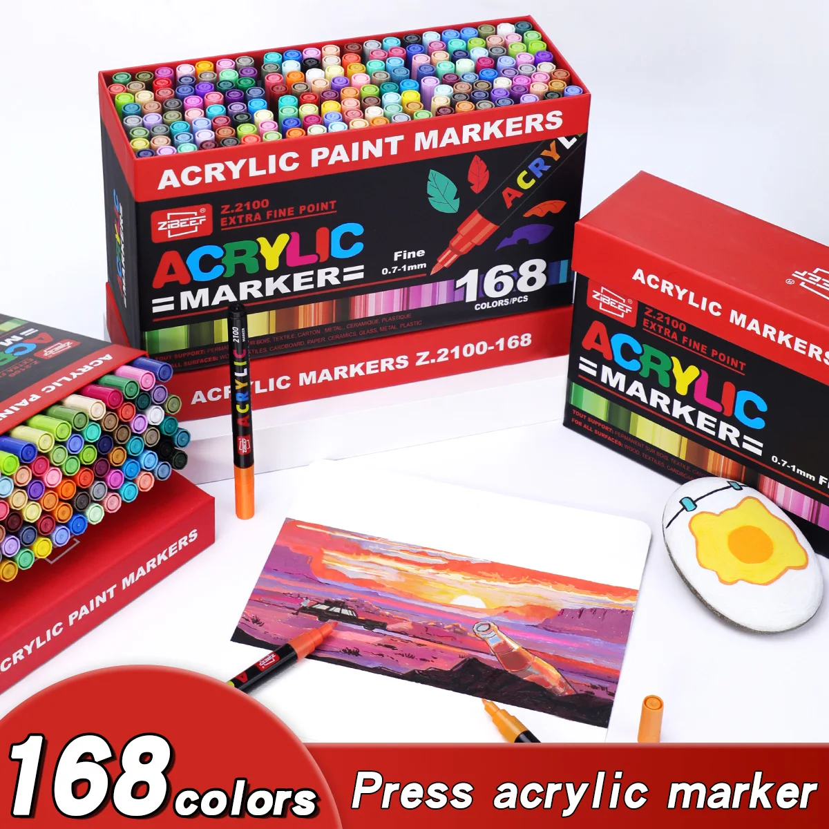 Metallic Paint Set - مجموعة أقلام تلوين أكريليك بـ 36-240