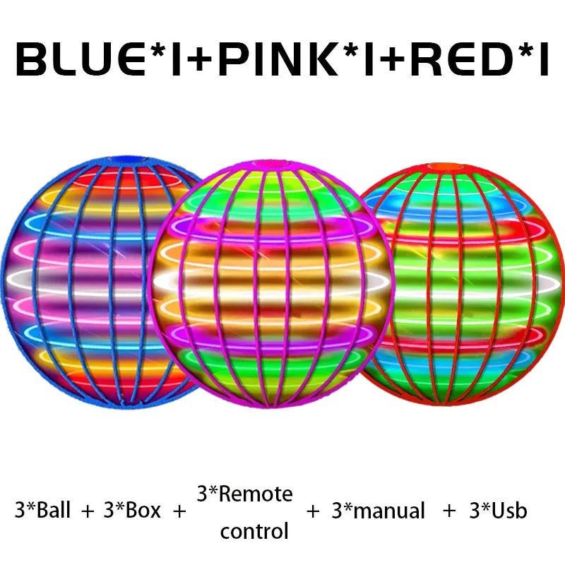 Model Kit Ufo - كرة طائرة سحرية عائمة بإضاءة LED