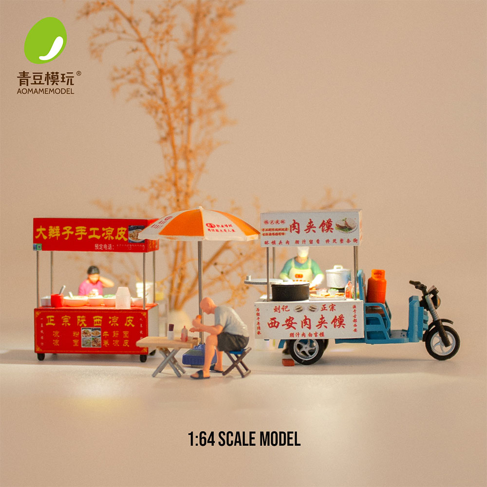 Model Kit Diorama - نموذج سوق ليلي مصغر بمقياس 1/64