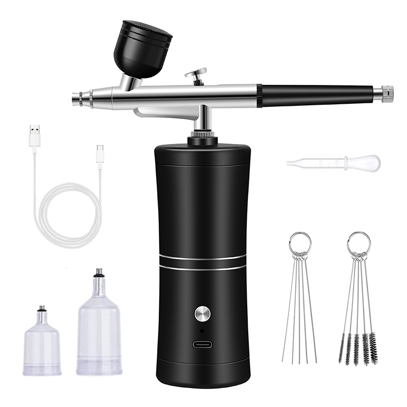 Airbrush Compressor Kit - البخاخة اللاسلكية المحمولة القابلة لإعادة الشحن