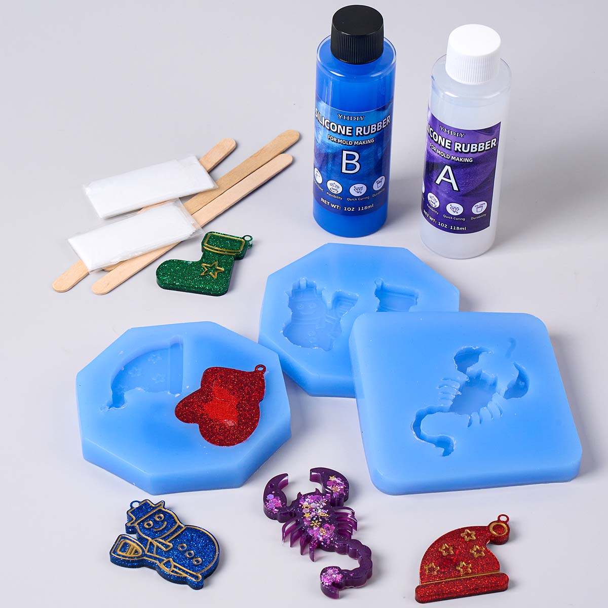 طقم صنع قوالب السيليكون 118 مل - مراجعة Resin Kit Cast وسعره