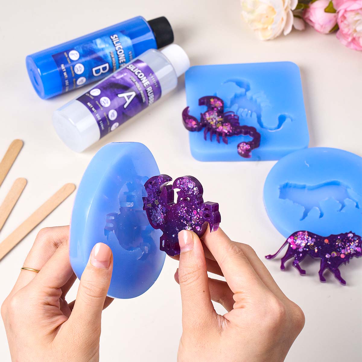 طقم صنع قوالب السيليكون 118 مل - مراجعة Resin Kit Cast وسعره