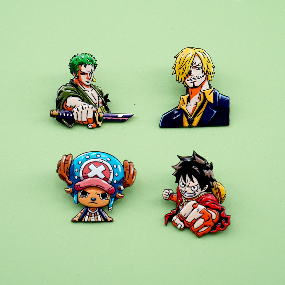 4 قطع دبابيس معدنية كرتونية بت - مراجعة Model Kit One Piece Bandai وسعره