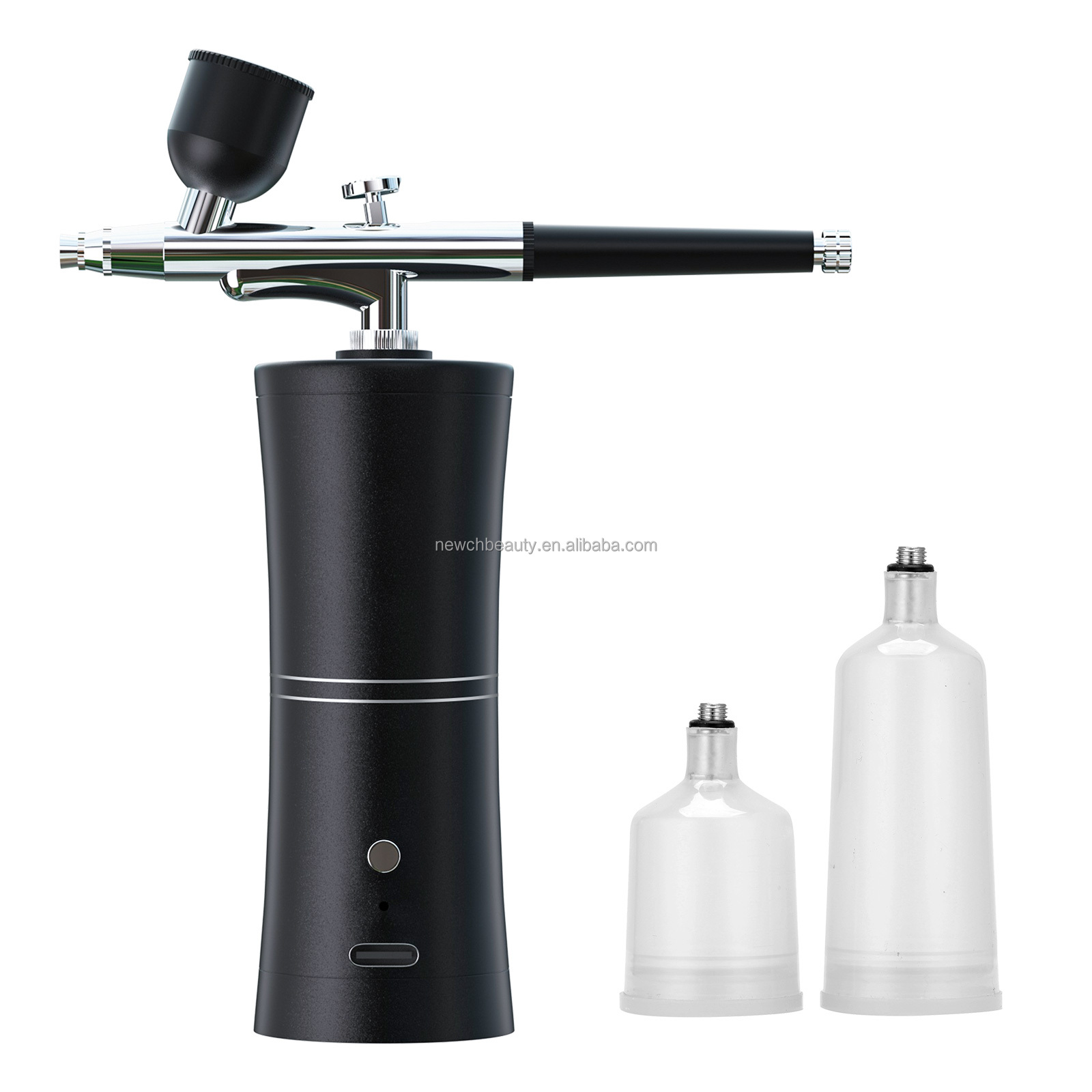 طقم فرشاة هوائية لاسلكية مع ضا - مراجعة Airbrush Compressor Kit وسعره