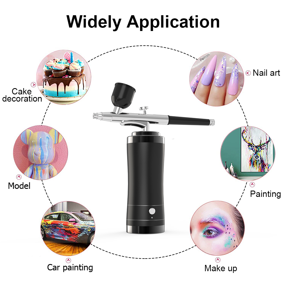 مجموعة البخاخة اللاسلكية مع ضا - مراجعة Airbrush Compressor Kit وسعره