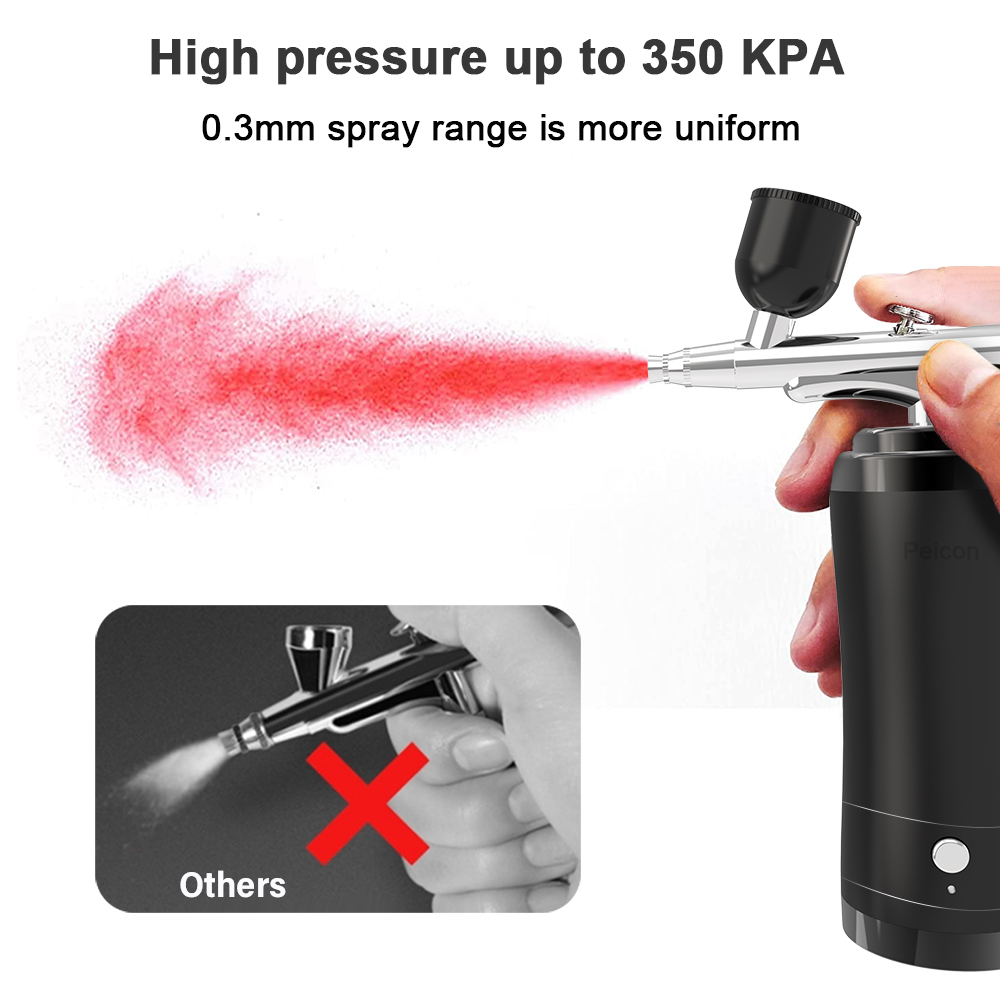 مجموعة البخاخة اللاسلكية مع ضا - مراجعة Airbrush Compressor Kit وسعره