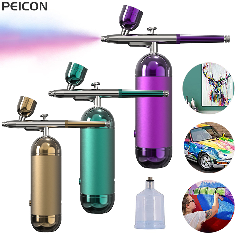 البخاخة مع ضاغط البخاخة بندقية - مراجعة Airbrush Compressor Kit وسعره