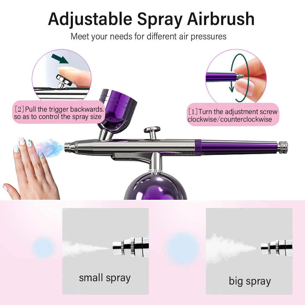 البخاخة مع ضاغط البخاخة بندقية - مراجعة Airbrush Compressor Kit وسعره