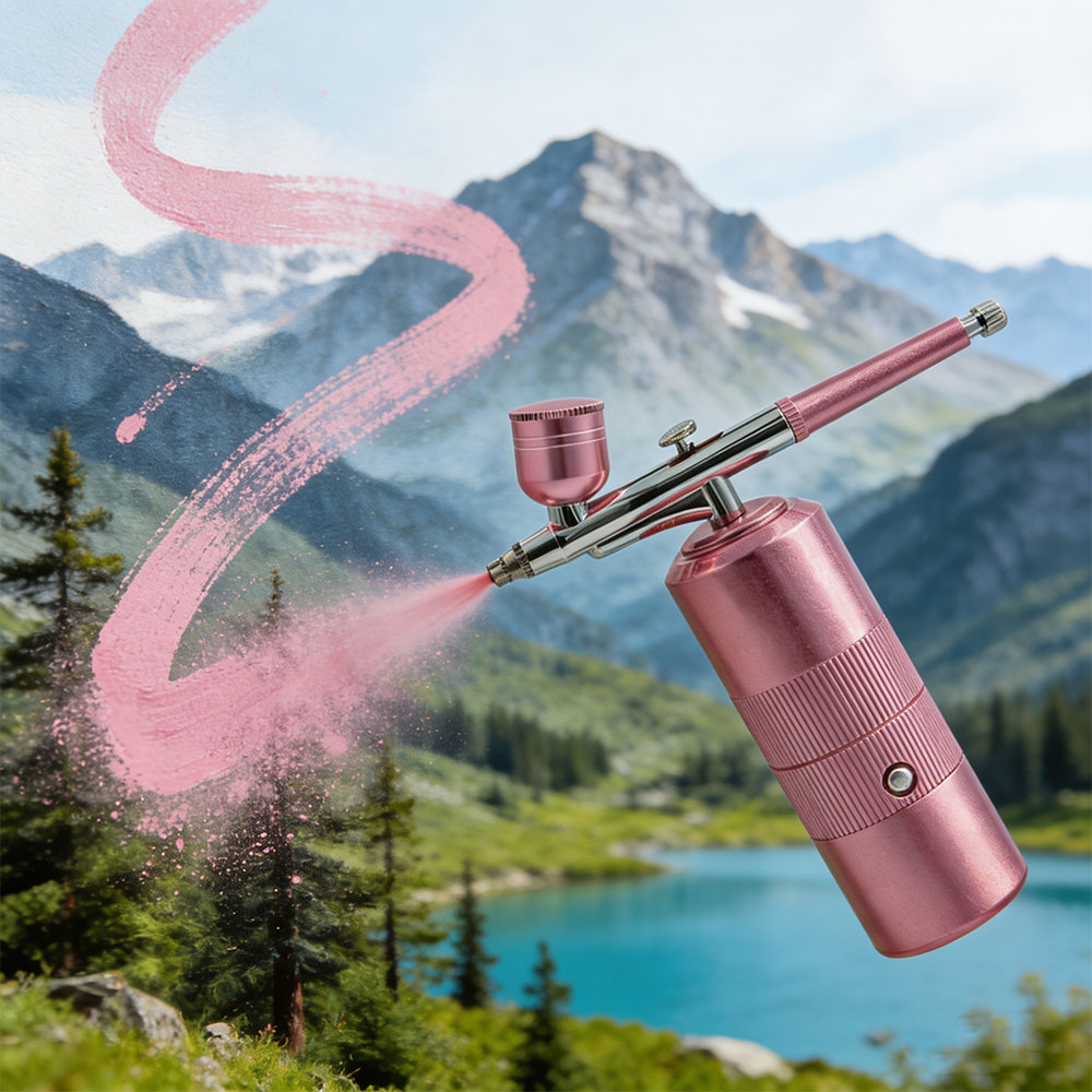 طقم ضاغط البخاخة القابل لإعادة - مراجعة Airbrush Compressor Kit وسعره