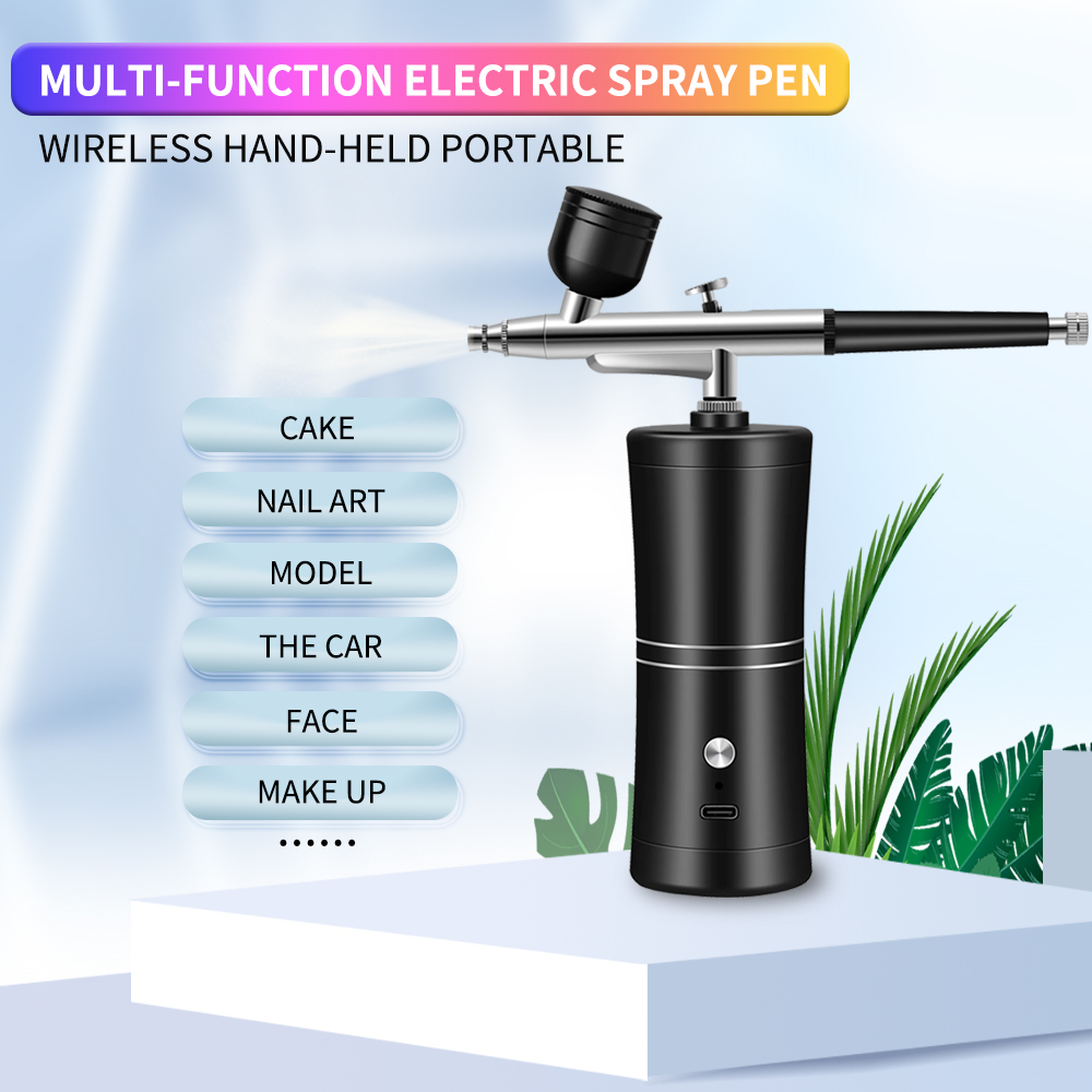 فرشاة هوائية لاسلكية محمولة قا - مراجعة Airbrush Compressor Kit وسعره