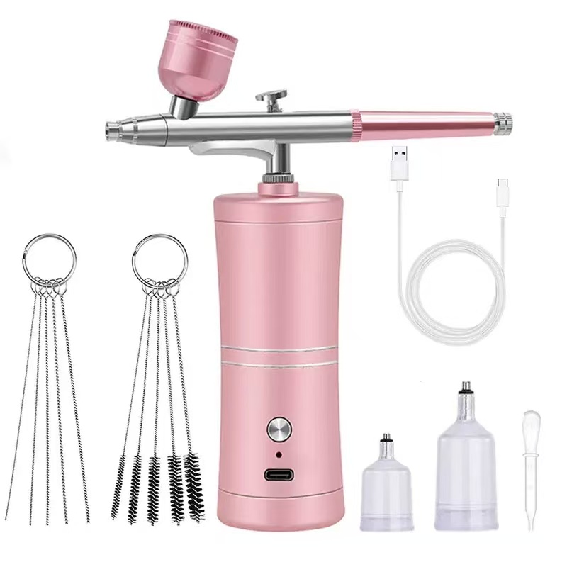 طقم فرشاة هوائية مع ضاغط هواء  - مراجعة Airbrush Compressor Kit وسعره