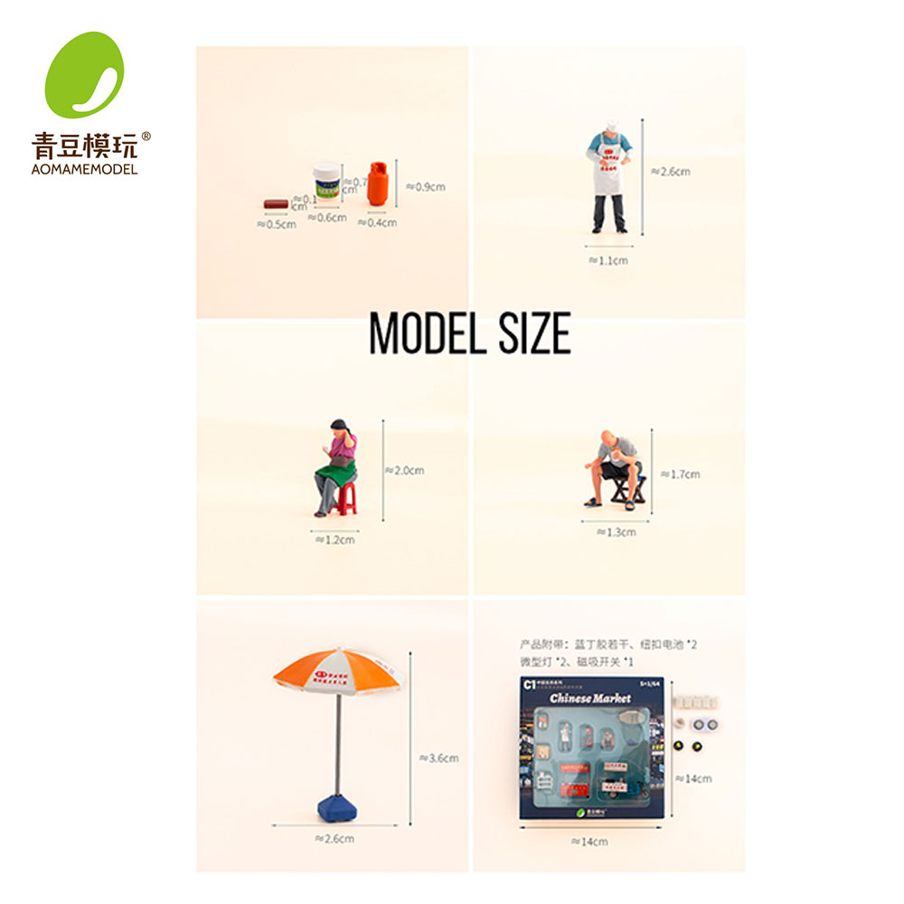 نموذج سوق ليلي مصغر بمقياس 1/6 - مراجعة Model Kit Diorama وسعره