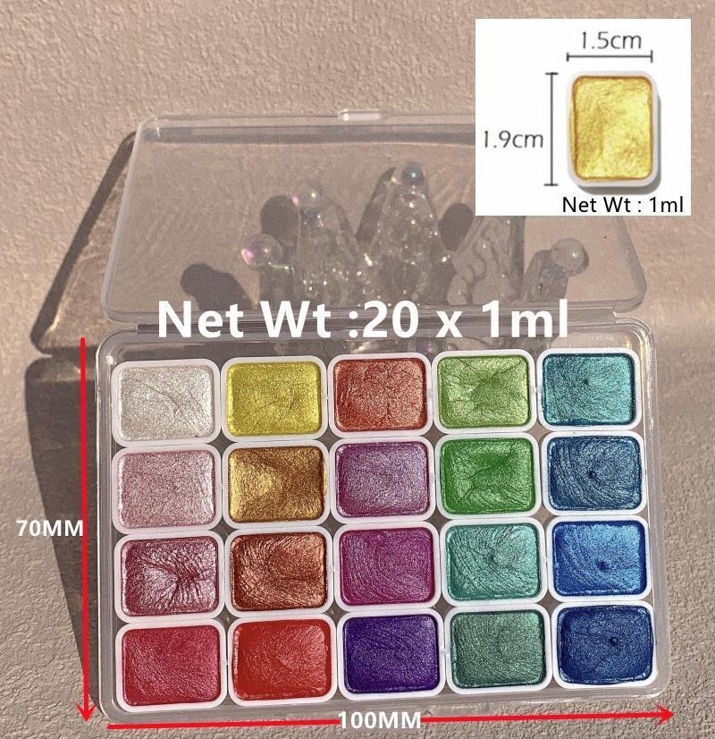 دهانات بيرليسسينت المحمولة 20  - مراجعة Metallic Paint Set وسعره