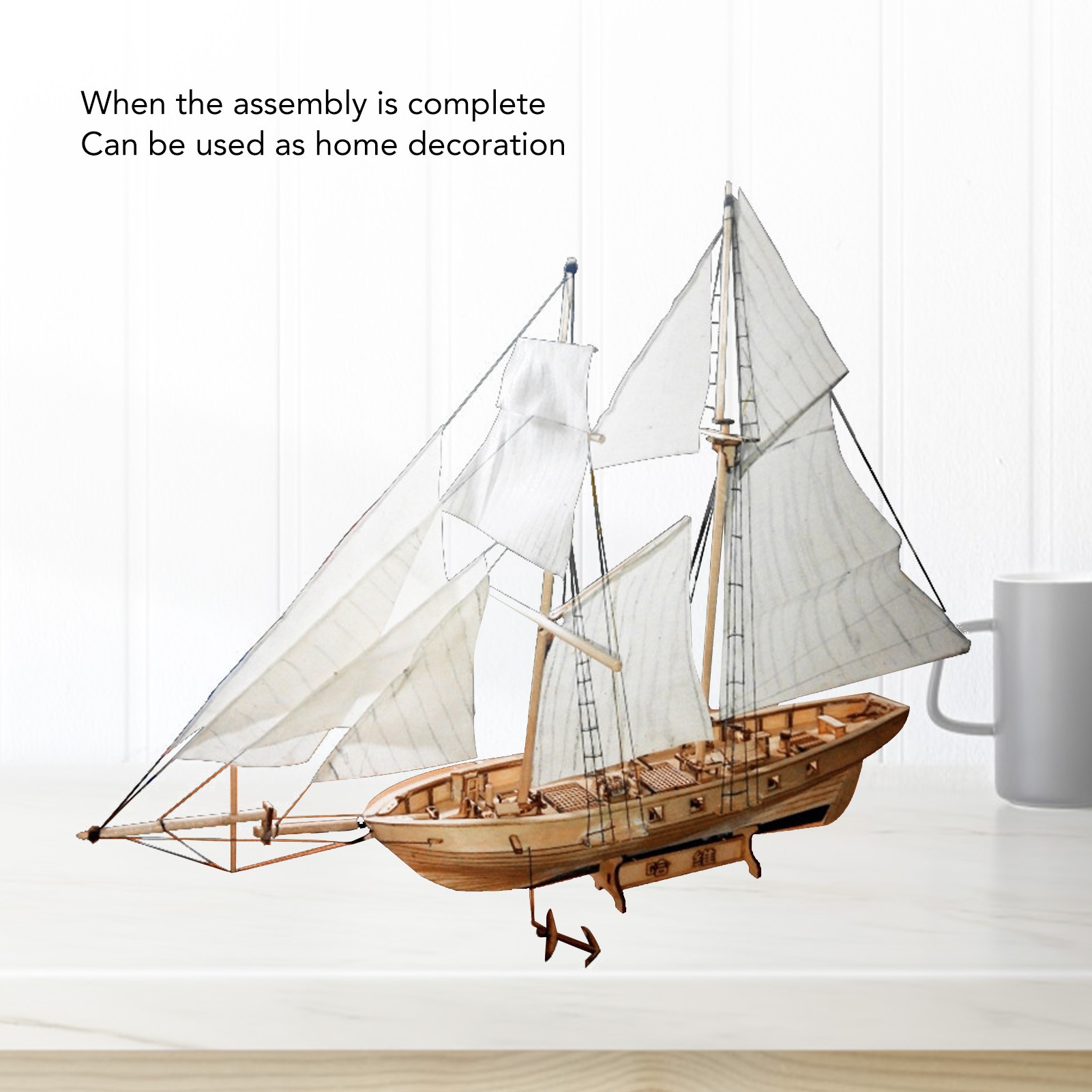 طقم قارب شراعي خشبي بمقياس 1:1 - مراجعة Model Kit Ship وسعره