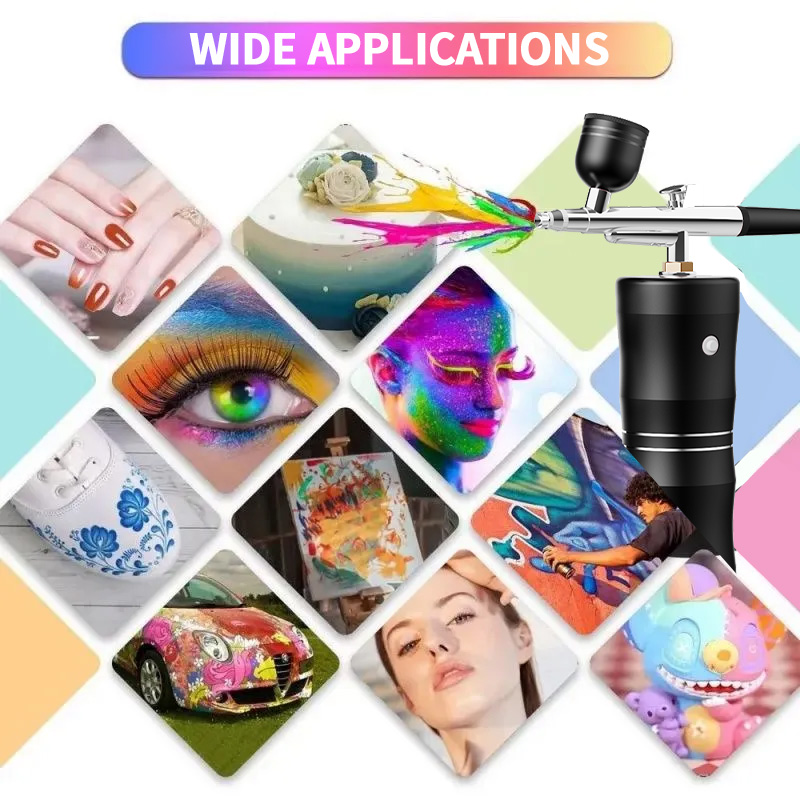 الأكسجين رذاذ ضاغط الهواء الصغ - مراجعة Airbrush Compressor Kit وسعره
